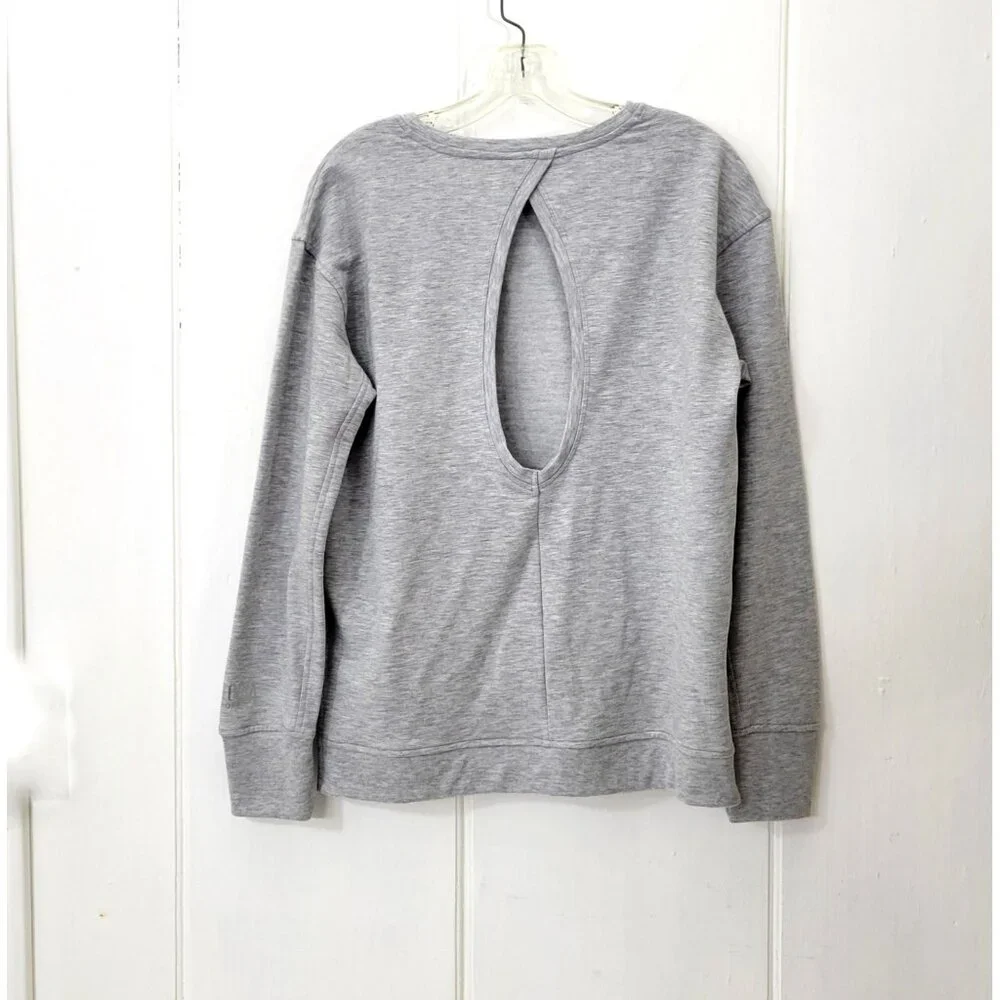 Victoria Sport Gray Sweatshirt with Keyhole Back Women's Size XS - Picture 2 of 3